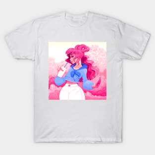 Pink Haired Girl T-Shirt